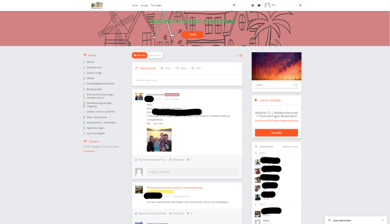BNB verhuur cursus review - Beginscherm community