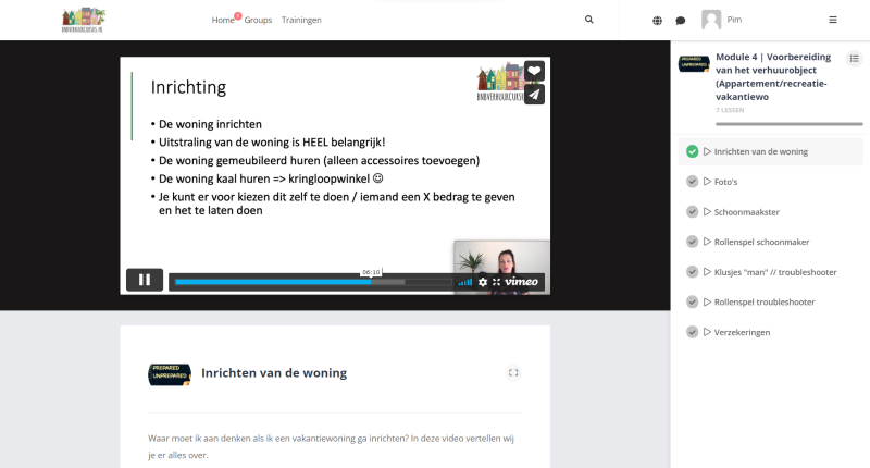 BNB verhuur cursus review - module 4