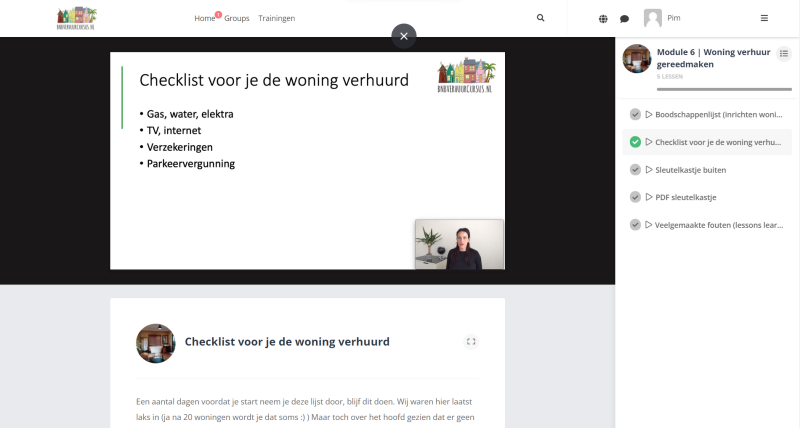 BNB verhuur cursus review - module 6