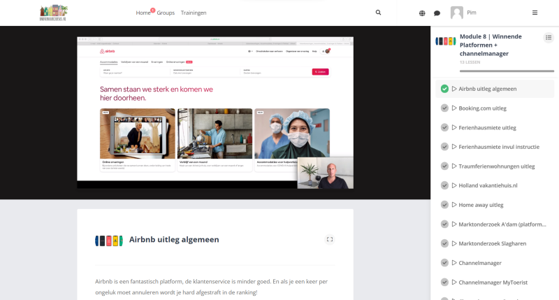BNB verhuur cursus review - Module 8
